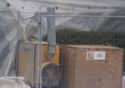 Dieselaggregat auf Baustelle