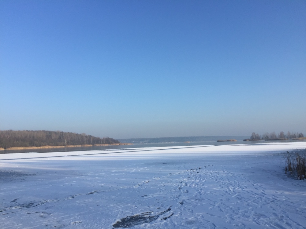 Winterliche Felder in Sachsen
