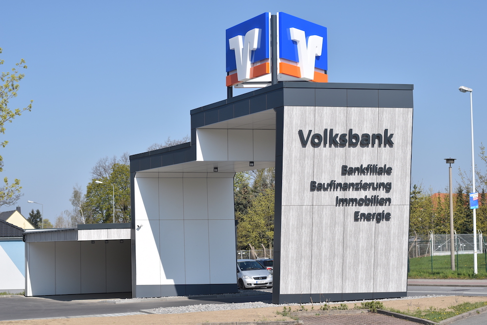 Eingangsportal Volksbank