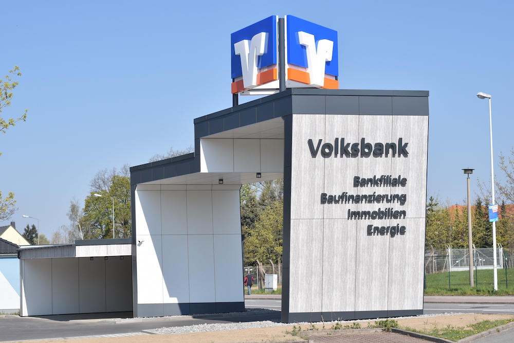 Eingangsportal Volksbank